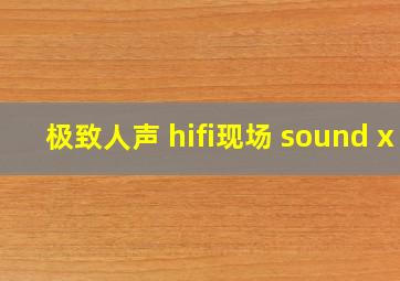 极致人声 hifi现场 sound x